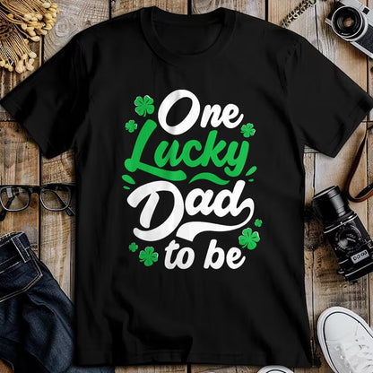 Gift for Dad Shirt, Funny Dad Unisex T-Shirt/Hoodie/Sweatshirt HLT00 – One Lucky Dad To Be St Patrick Day Gender Reveal Party T-Shirt