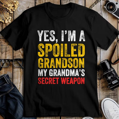 Best Grandma Shirt, Proud Grandma Unisex T-Shirt/Hoodie/Sweatshirt HLT00 - Yes I'm a Spoiled Grandson T-Shirt (1)