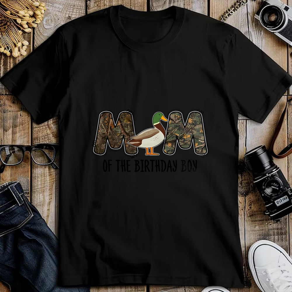 Gift for Mom Shirt, Funny Mom Unisex T-Shirt/Hoodie/Sweatshirt HLT00 - Mom Of The Birthday Boy One Lucky Duck 1st Birthday party T-Shirt