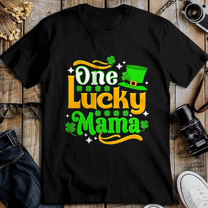 Gift for Mom Shirt, Funny Mom Unisex T-Shirt/Hoodie/Sweatshirt HLT00 - One Lucky Mama St Patricks Day Mom T-Shirt