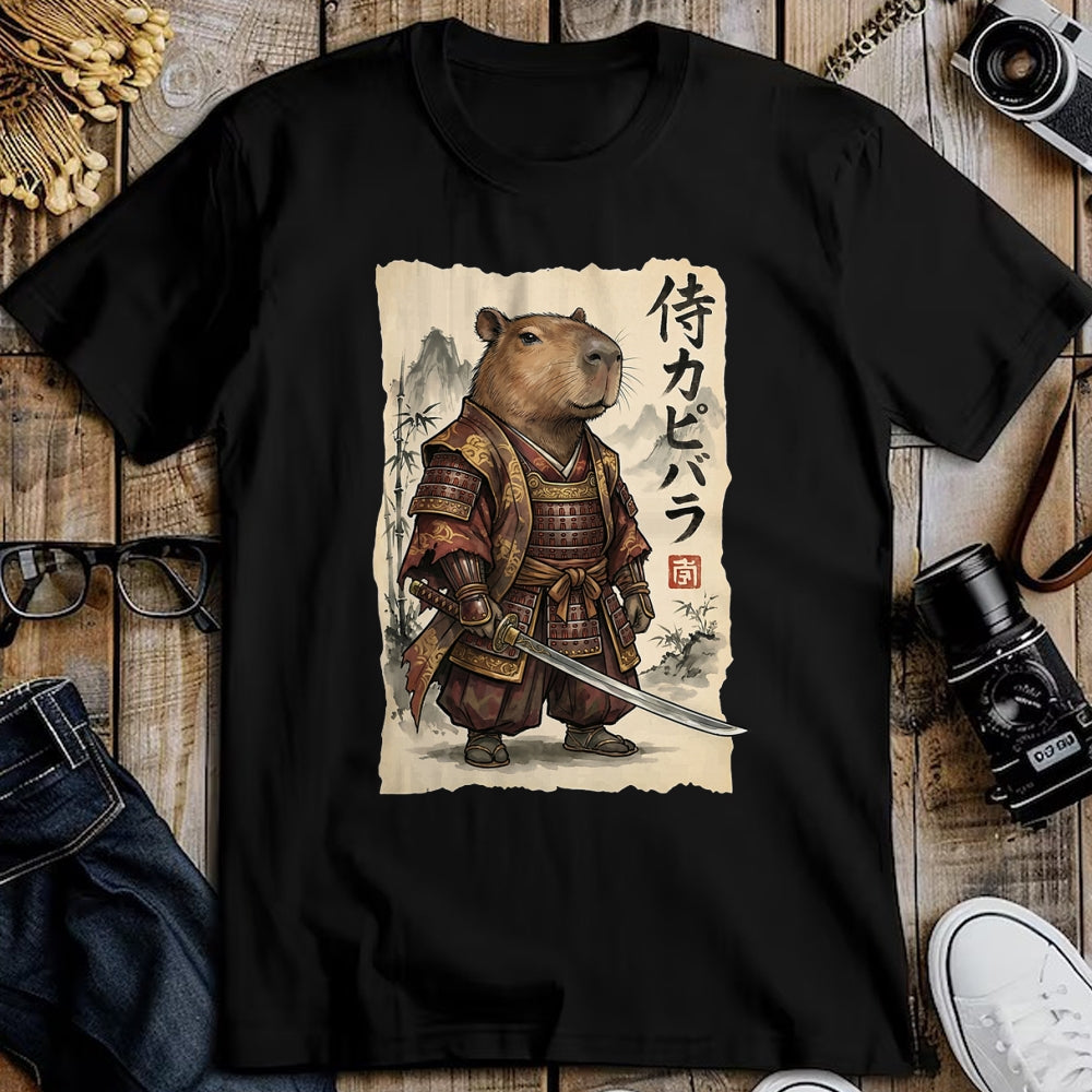 Cute Capybara Shirt, Funny Capybara Unisex T-Shirt/Hoodie/Sweatshirt HLT00 - Samurai Capybara Japanese Art Vintage Graphic Funny Animal T-Shirt