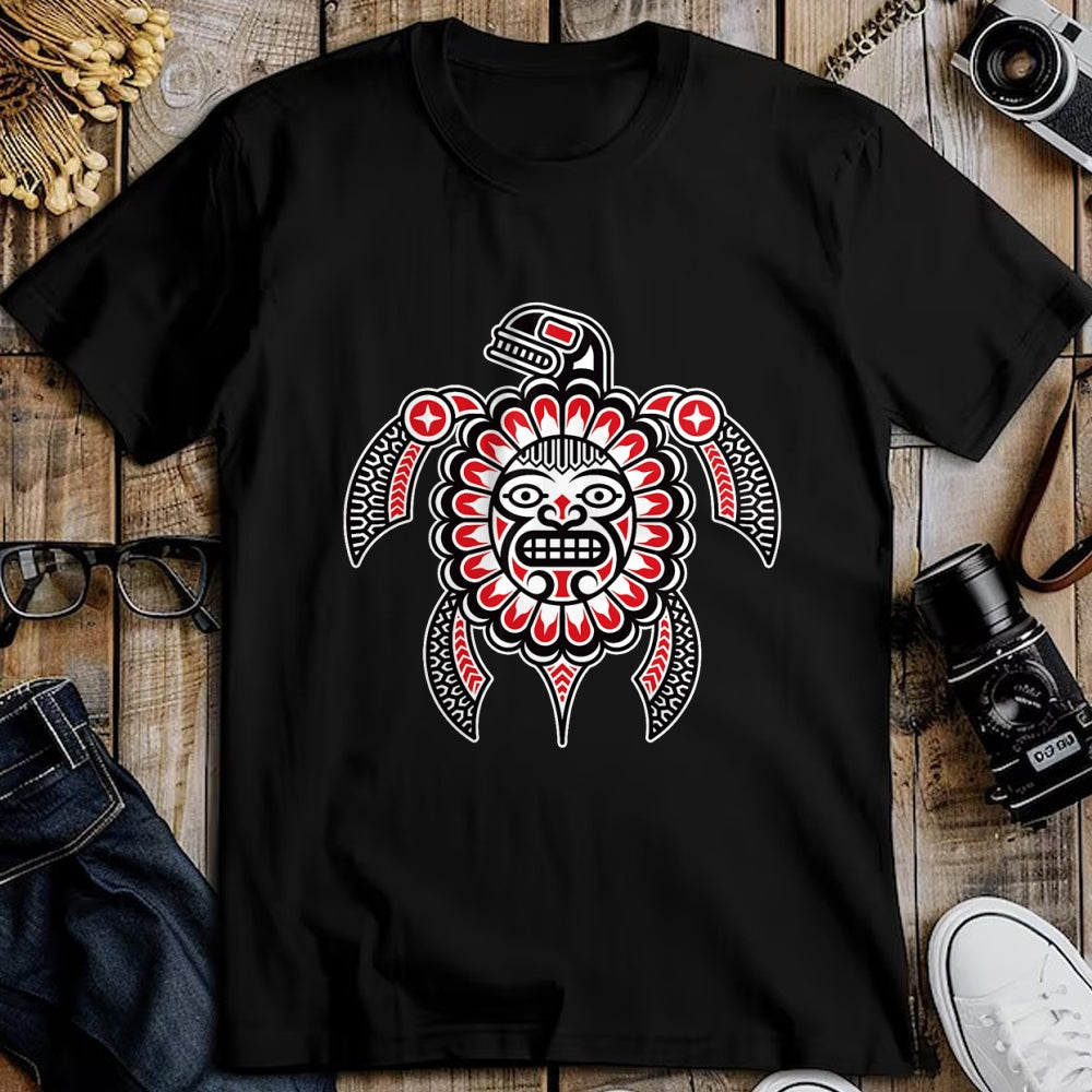 Native American T-Shirts, Vintage Native American Unisex T-Shirt/Hoodie/Sweatshirt HLT00 - Haida Turtle American Indian Native America Indigenous
