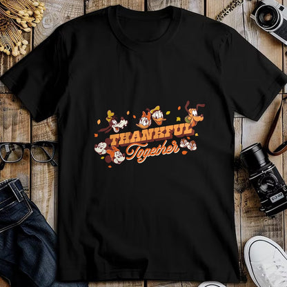 Best Thanksgiving Family Shirt , Funny Thanksgiving UnisexT-Shirt/Hoodie/Sweatshirt HLT00 - Disney Mickey Mouse and Friends Fall Thankful Together T-Shirt