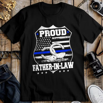 Gift for Dad Shirt, Funny Dad Unisex T-Shirt/Hoodie/Sweatshirt HLT00 – Proud Father-in-law Of Police Officer gift Police Officer T-Shirt