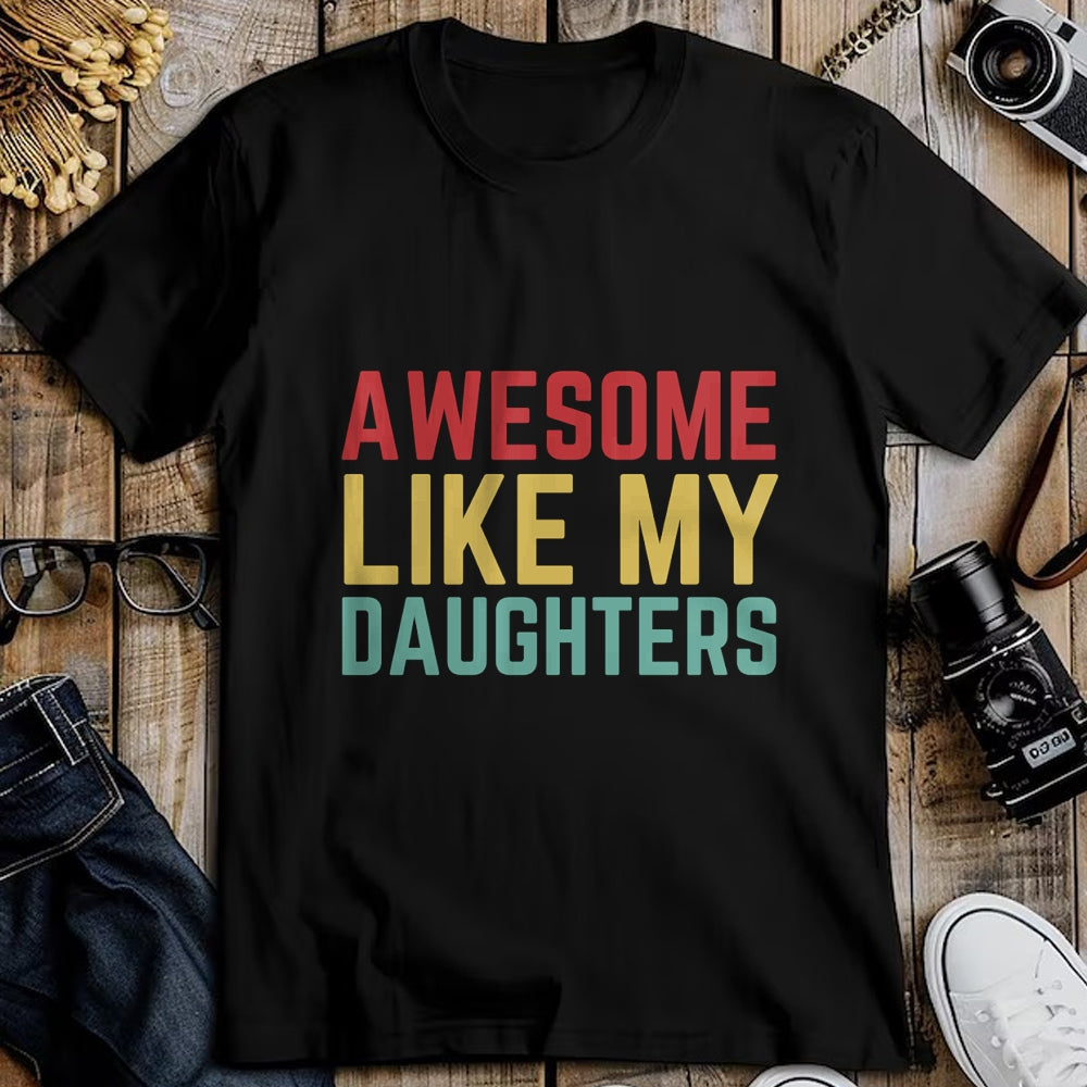 Best Wife Shirt, Wife and Husband Unisex T-Shirt/Hoodie/Sweatshirt HLT00 - Fathers Day Gift from Daughters Awesome Like My Daughters Long Sleeve T-Shirt