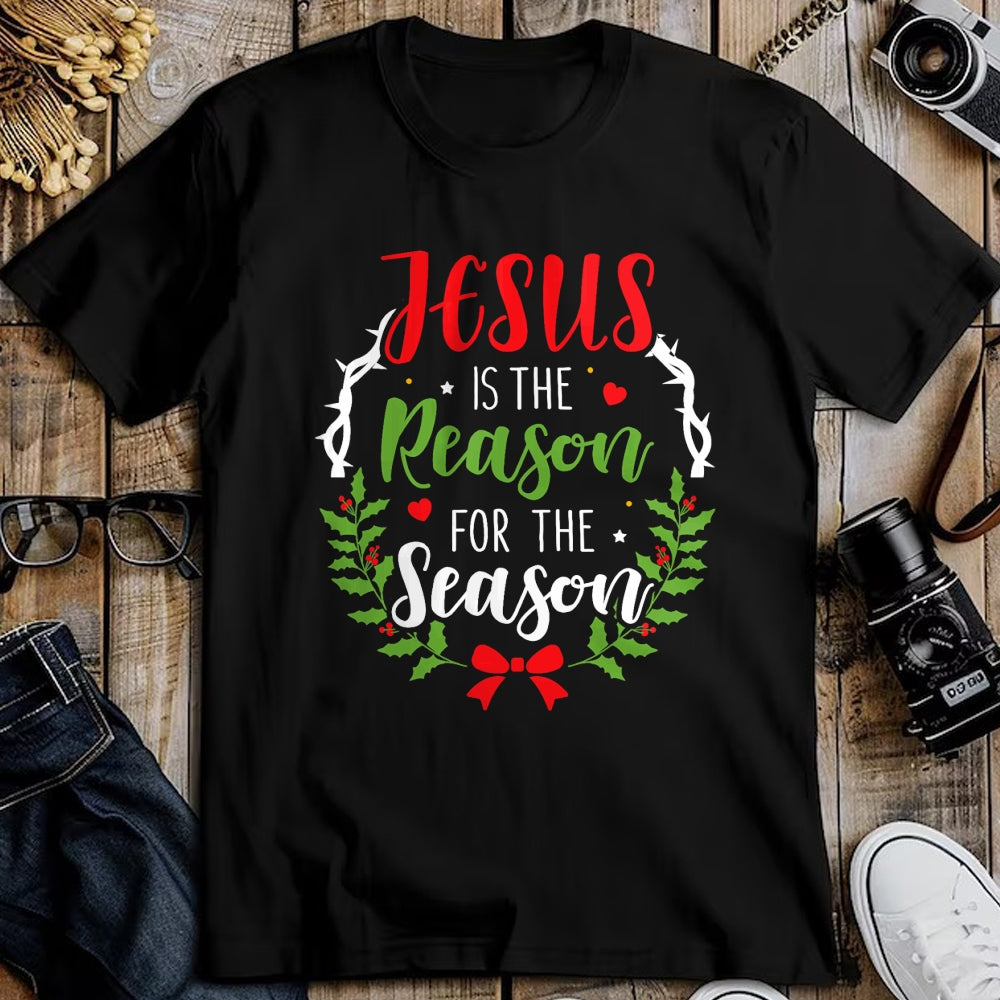 Christian Tee, Christian Faith Unisex T-Shirt/Hoodie/Sweatshirt HLT00 - Jesus is the reason for the season christian christmas T-Shirt (1)