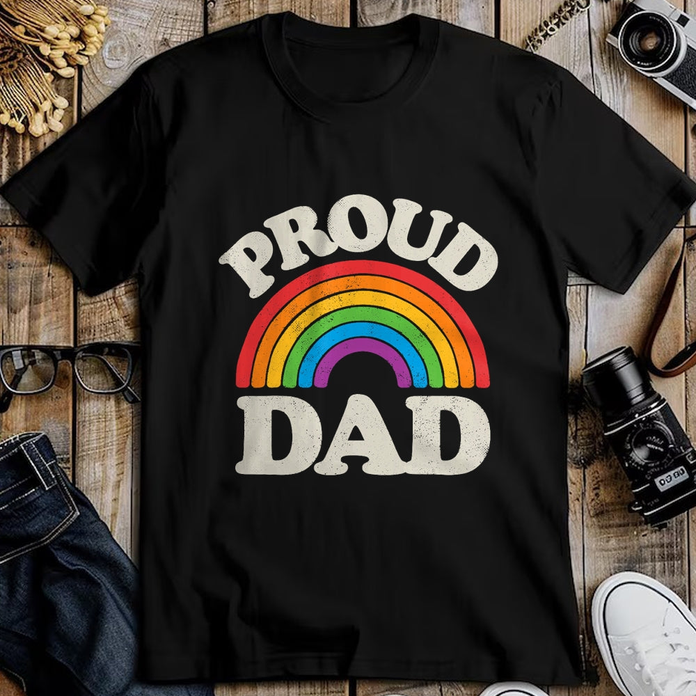 Gift for Dad Shirt, Funny Dad Unisex T-Shirt/Hoodie/Sweatshirt HLT00 – LGBTQ Proud Dad Gay Pride LGBT Ally Rainbow Father_s Day T-Shirt