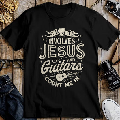 Guitar Lover Shirt, Funny Guitar UnisexT-Shirt/Hoodie/Sweatshirt HLT00 - If It Involves Jesus and Guitars Guitarist Christian Music T-Shirt