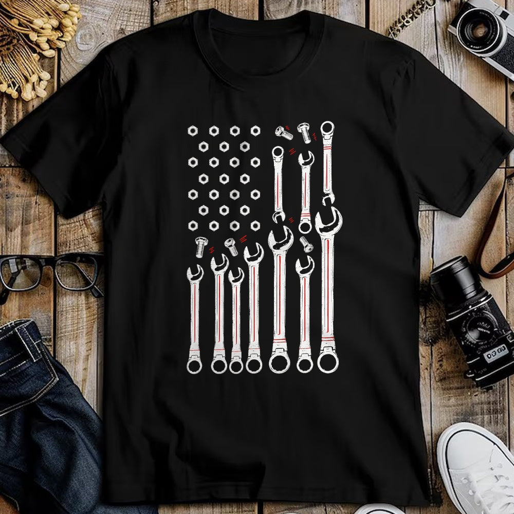Best Mechanic Life Shirt, Funny Mechanic UnisexT-Shirt/Hoodie/Sweatshirt HLT00 - Mechanic American Flag Repair Car Technician Men Dad T-Shirt