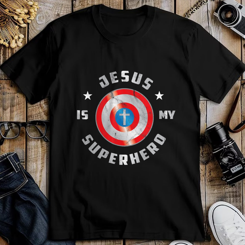 Christian Tee, Christian Faith Unisex T-Shirt/Hoodie/Sweatshirt HLT00 - Jesus is My Superhero Fun Christian Religious T-Shirt