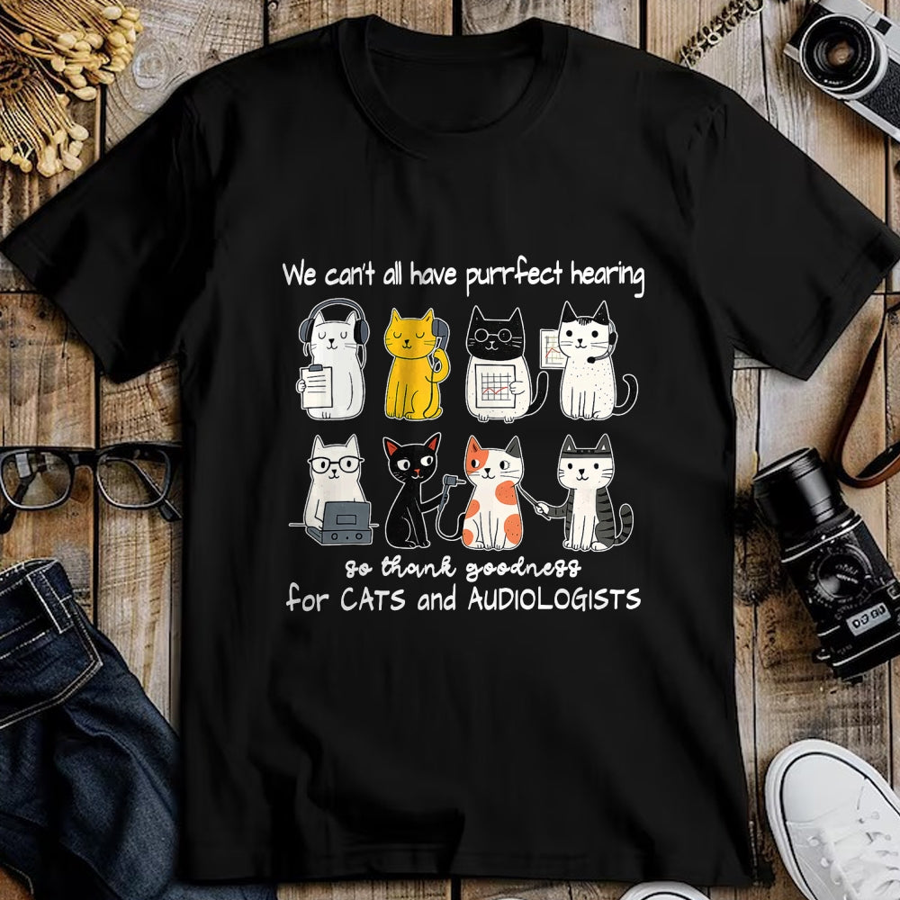 Best Doctor Shirt, Funny Doctor UnisexT-Shirt/Hoodie/Sweatshirt HLT00 - Cute Cat Audiology Ear Dr Audiologist Vestibular Therapist T-Shirt