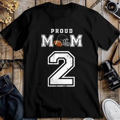 Gift for Mom Shirt, Funny Mom Unisex T-Shirt/Hoodie/Sweatshirt HLT00 - Proud Football Mom Number 2 Personalized Custom For Mom T-Shirt