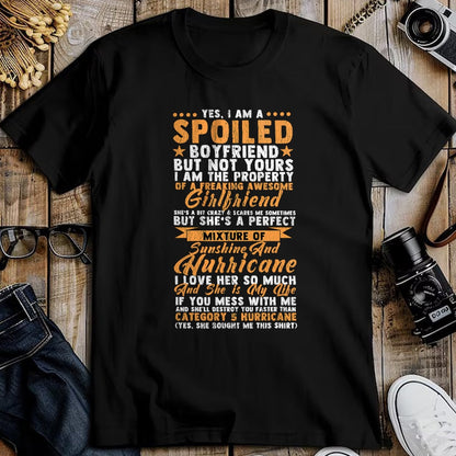 Best Wife Shirt, Wife and Husband Unisex T-Shirt/Hoodie/Sweatshirt HLT00 - Yes I Am a Spoiled Boyfriend Of Freaking Awesome Girlfriend T-Shirt
