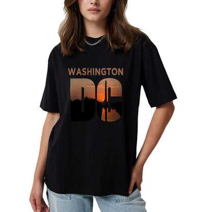 Gift for Dad Shirt, Funny Dad Unisex T-Shirt/Hoodie/Sweatshirt HLT00 – Washington DC Monument Skyline Art Vacation Souvenir Gift T-Shirt