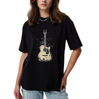 Guitar Lover Shirt, Funny Guitar UnisexT-Shirt/Hoodie/Sweatshirt HLT00 - Acoustic Guitar Player Vintage Rock Graphic T-Shirt, Men, Black, 3X-Large
