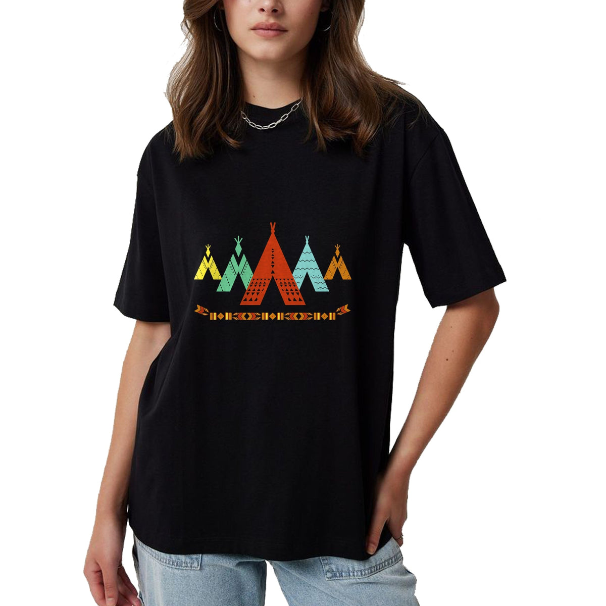Native American T-Shirts, Vintage Native American Unisex T-Shirt/Hoodie/Sweatshirt HLT00 - Vintage Native American Teepee T-Shirt, Indian