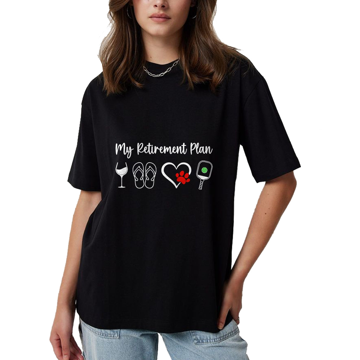 Funny Pickleball Shirt, Pickleball Lover Unisex T-Shirt/Hoodie/Sweatshirt HLT00 - Funny Retirement Pickleball Plan Wine Dog Lover Men Women T-Shirt
