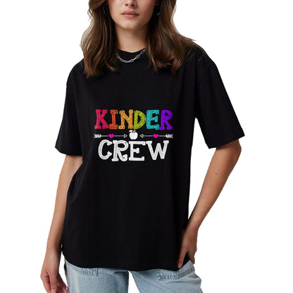 Best Teacher Shirt, Funny Teacher UnisexT-Shirt/Hoodie/Sweatshirt HLT00 - Kinder Crew Funny Kindergarten Teacher 1st Day of School T-Shirt