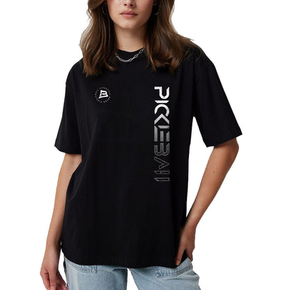 Funny Pickleball Shirt, Pickleball Lover Unisex T-Shirt/Hoodie/Sweatshirt HLT00 - Pickleball Distressed Black White Gradient T-Shirt