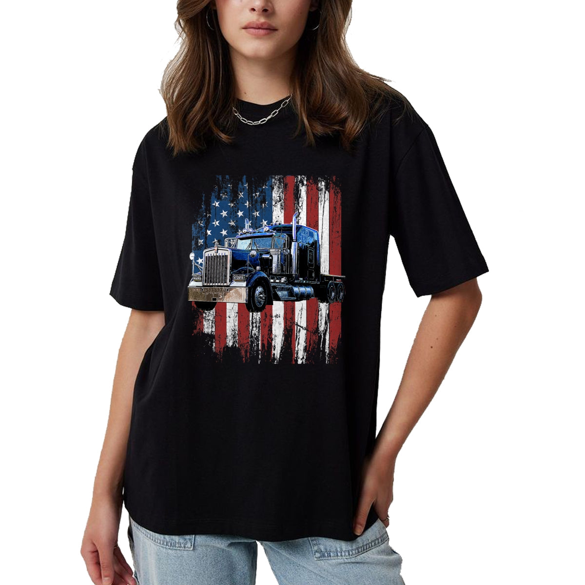 Best Truck Driver Life Shirt, Funny Trucker UnisexT-Shirt/Hoodie/Sweatshirt HLT00 - Trucker American Flag Truck Driver Truck Driver Gift T-Shirt