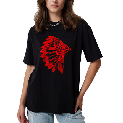 Native American T-Shirts, Vintage Native American Unisex T-Shirt/Hoodie/Sweatshirt HLT00 - Native American Feather Headdress Indian Chief Tribes Pride