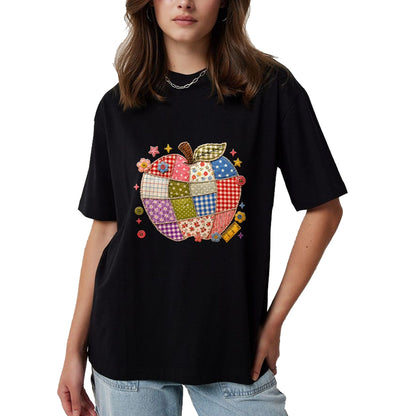 Best Student Shirt, Funny Back To School UnisexT-Shirt/Hoodie/Sweatshirt HLT00 - Cute Patchwork Preppy Apples Back to School Teacher Student T-Shirt