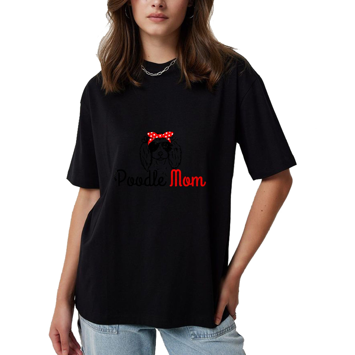 Dog Love Shirt, Dog Lover Gift T-Shirt/Hoodie/Sweatshirt HLT00 - Poodle Mom Vintage Funny Cute Dog Poodle Mom T-Shirt