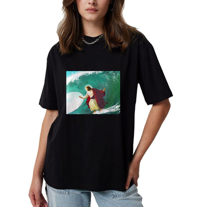 Christian Tee, Christian Faith Unisex T-Shirt/Hoodie/Sweatshirt HLT00 - Jesus Walking On Water Evangelical Christian Gift T-Shirt