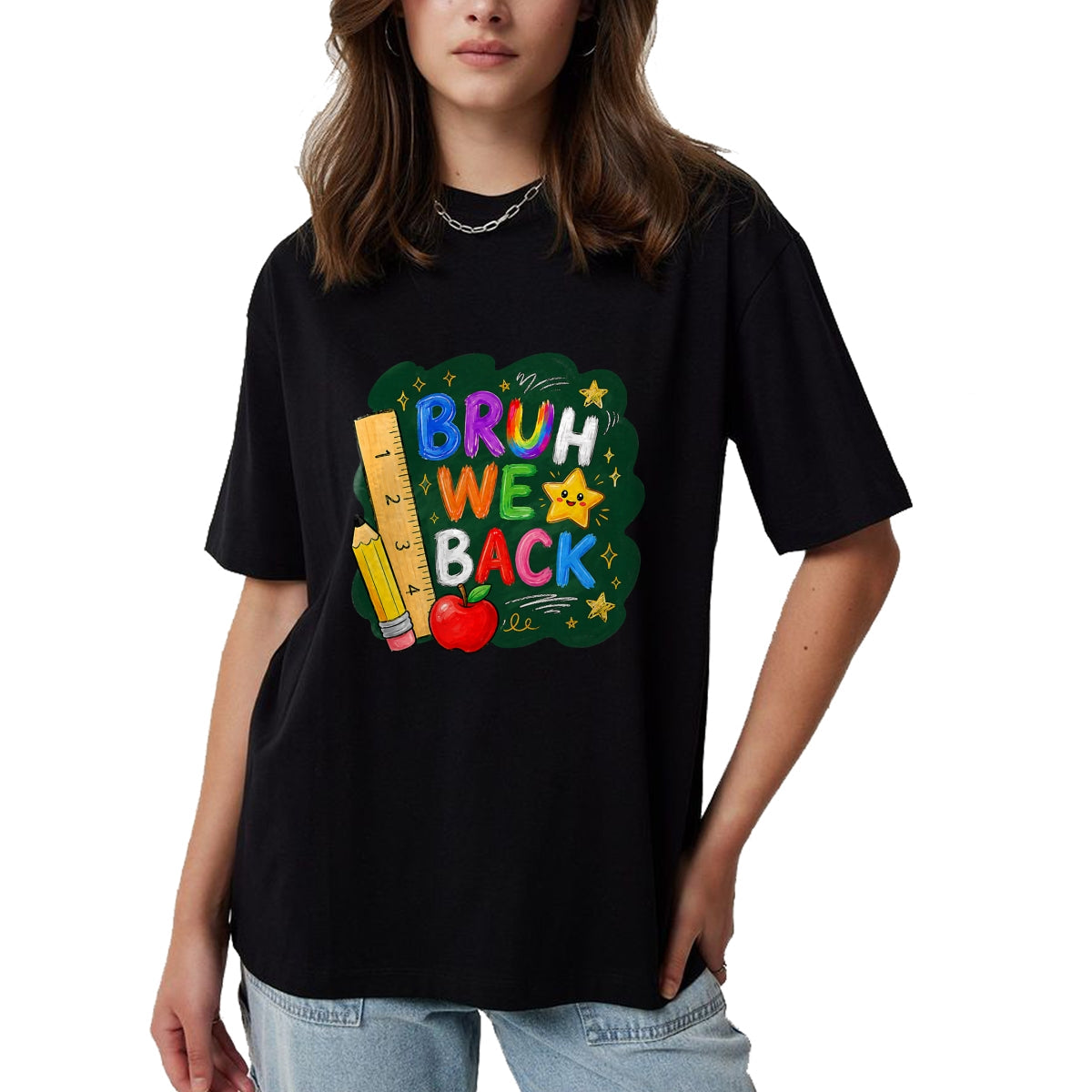 Best Student Shirt, Funny Back To School UnisexT-Shirt/Hoodie/Sweatshirt HLT00 - Bruh We Back Funny Teachers Kids Back to School First Day T-Shirt