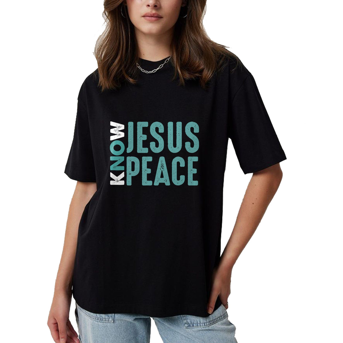 Christian Tee, Christian Faith Unisex T-Shirt/Hoodie/Sweatshirt HLT00 - Jesus Christian Bible Verse Scripture Know Jesus Know Peace T-Shirt