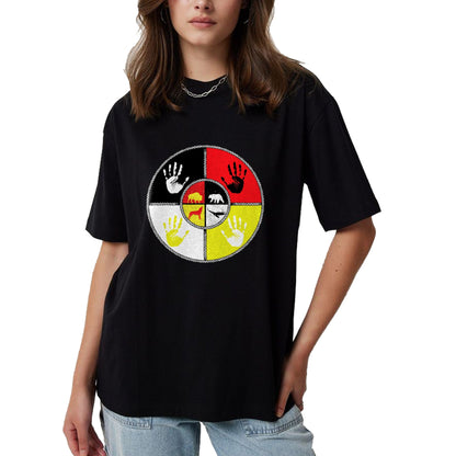 Native American T-Shirts, Vintage Native American Unisex T-Shirt/Hoodie/Sweatshirt HLT00 - Native Americans - Medicine Wheel - MMIW