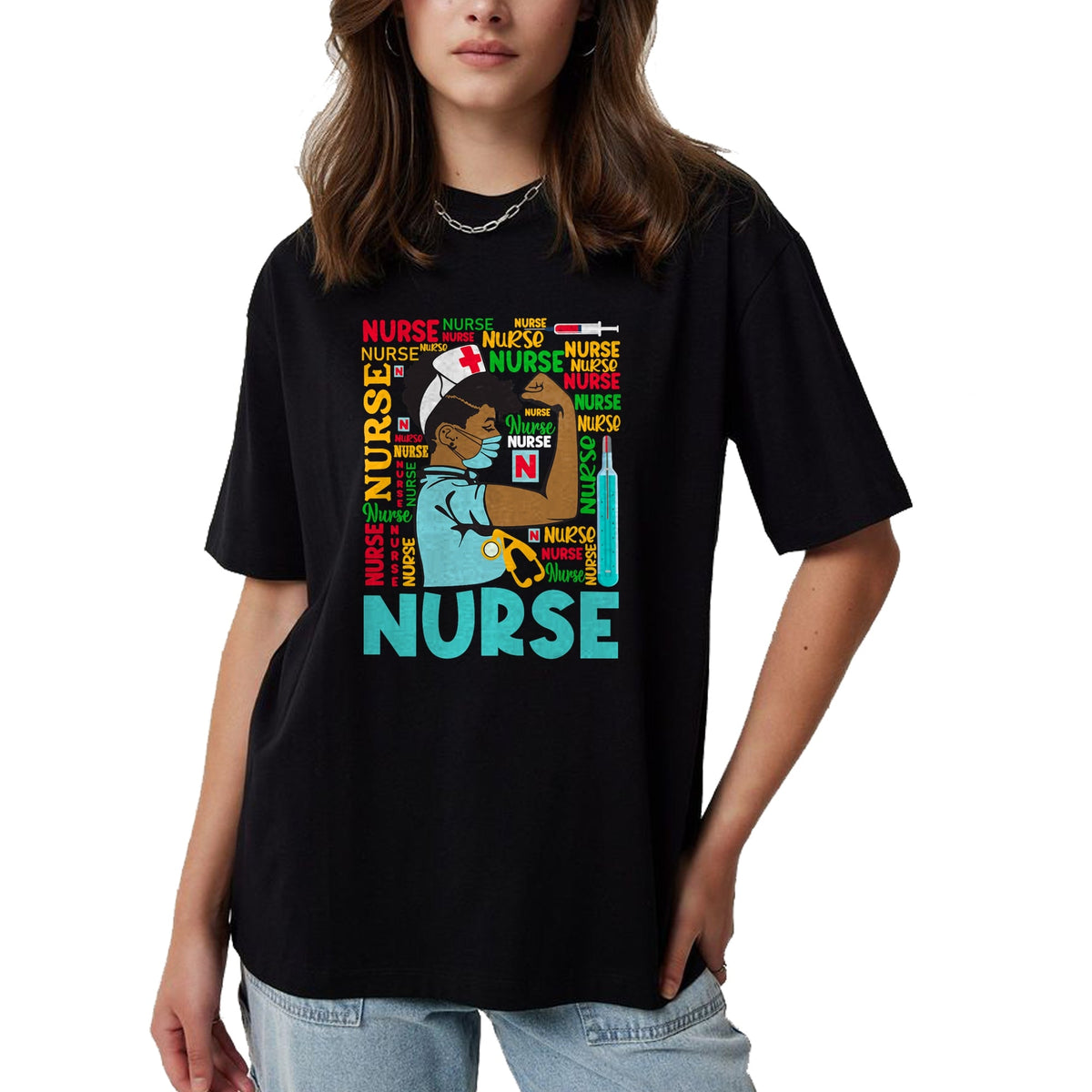 Funny Nurse Shirt, Nurse Unisex T-Shirt/Hoodie/Sweatshirt HLT00 - Womens Dy Black Nurse 2020 Costume Black History Month Gifts T-Shirt