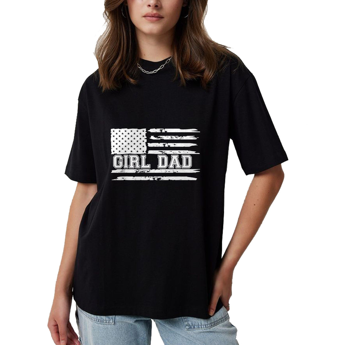 Gift for Dad Shirt, Funny Dad Unisex T-Shirt/Hoodie/Sweatshirt HLT00 – Proud Dad Of Girls Father of Girls For Dad Xmas Fathers Day T-Shirt