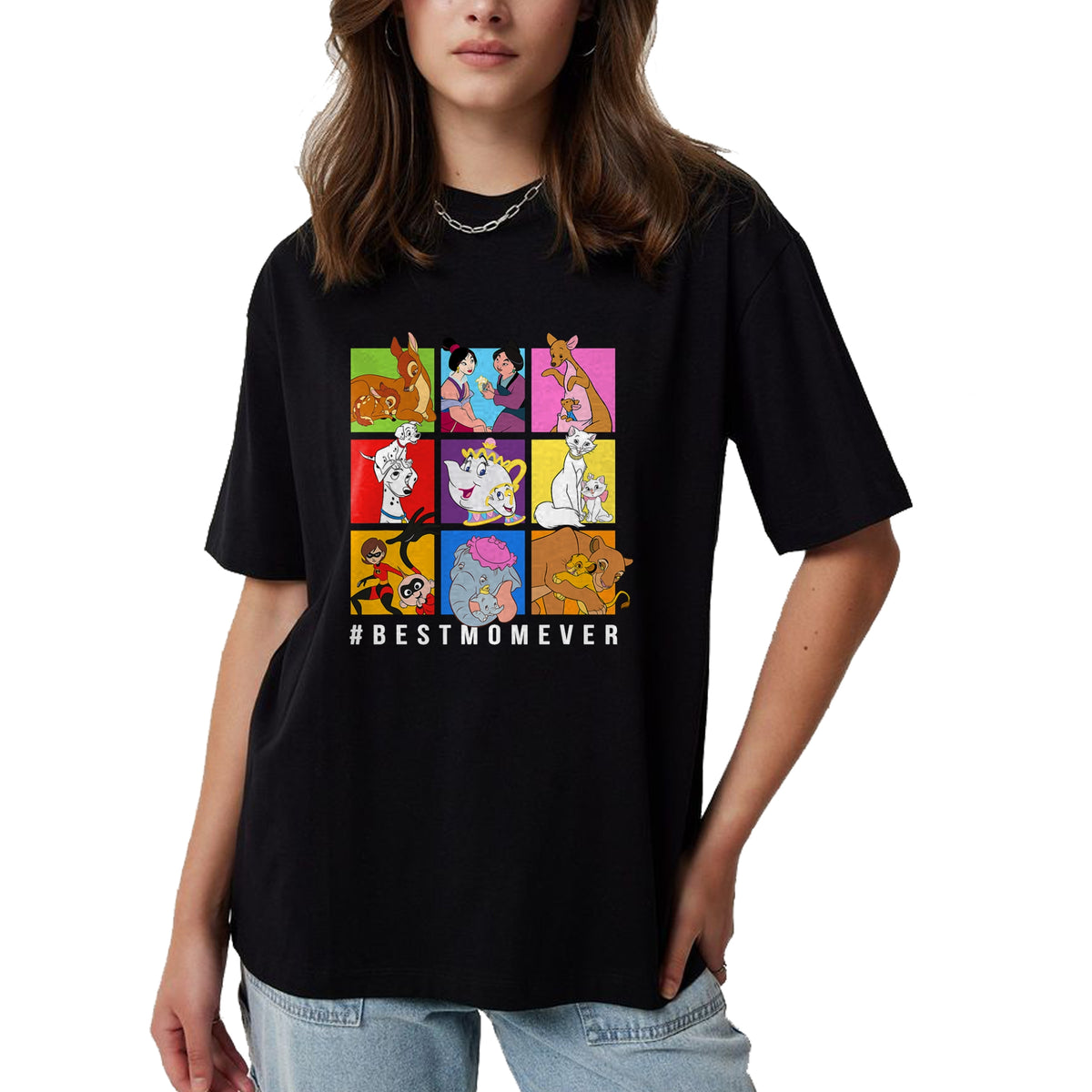Gift for Mom Shirt, Funny Mom Unisex T-Shirt/Hoodie/Sweatshirt HLT00 - Disney Characters BestMomEver Mother_s Day T-Shirt