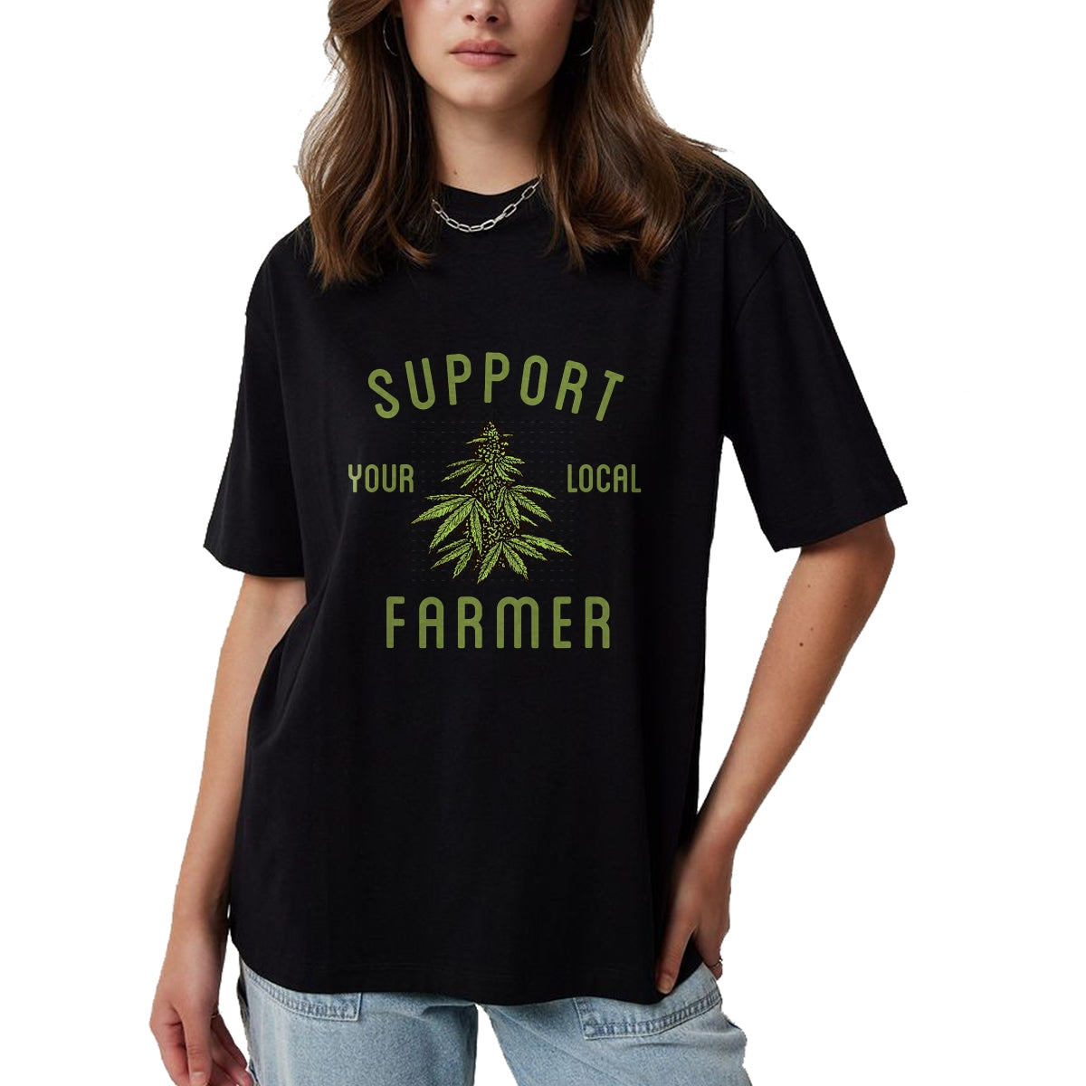 Best Farmer Life Shirt, Funny Farmer UnisexT-Shirt/Hoodie/Sweatshirt HLT00 - Support Your Local Farmer Funny Weed Marijuana Grower 420 T-Shirt