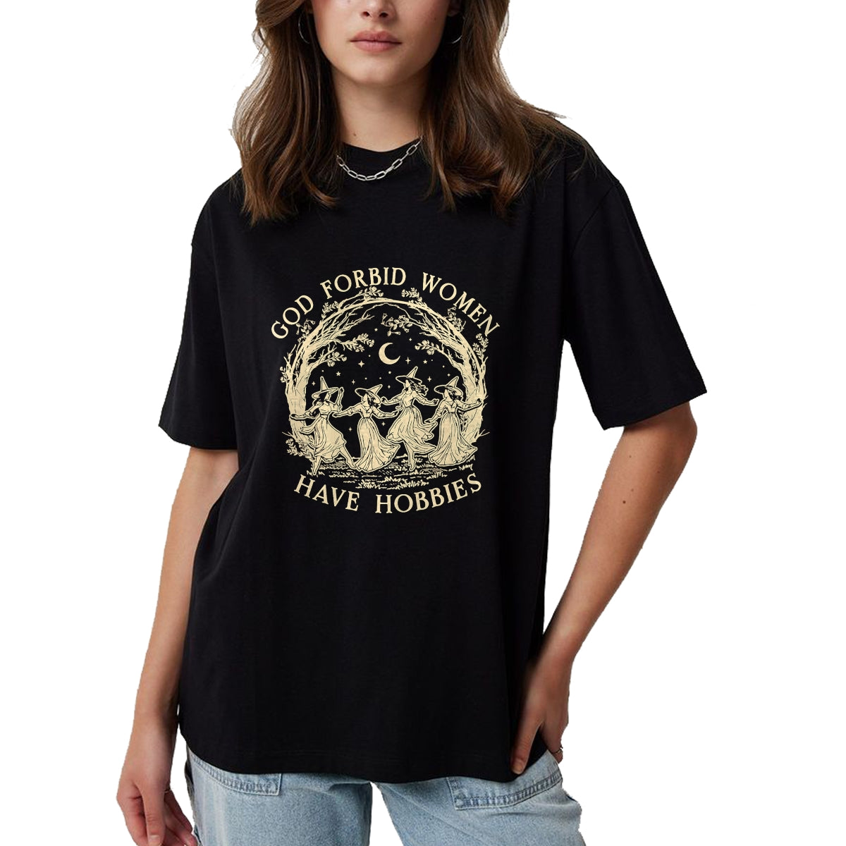 Best Thanksgiving Family Shirt , Funny Thanksgiving UnisexT-Shirt/Hoodie/Sweatshirt HLT00 - God Forbid Women Have Hobbies Funny Witchy Feminist T-Shirt