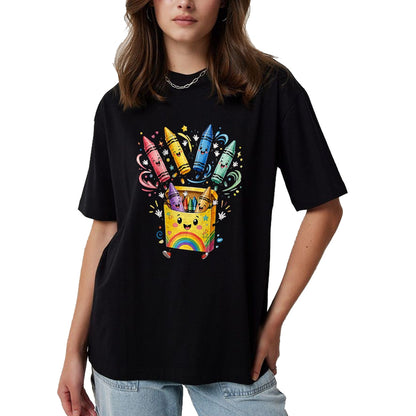Best Student Shirt, Funny Back To School UnisexT-Shirt/Hoodie/Sweatshirt HLT00 - Cute Crayon Box Back to School Teacher Preschool Classroom T-Shirt