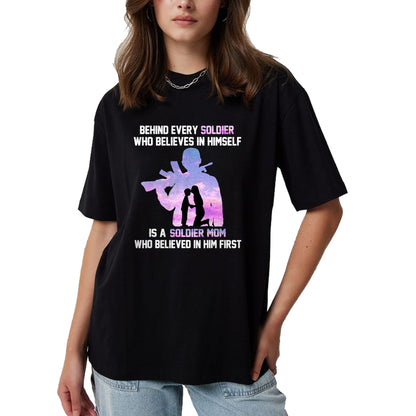 Gift for Mom Shirt, Funny Mom Unisex T-Shirt/Hoodie/Sweatshirt HLT00 - Proud Army Mom of Every Soldier Hero T-Shirt