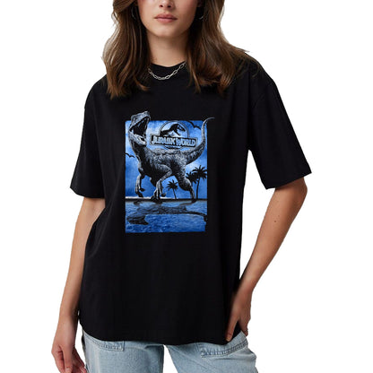 Best Dinosaur Lover Shirt, Funny Dinosaur UnisexT-Shirt/Hoodie/Sweatshirt HLT00 - Jurassic World Raptor Moon Light Logo Graphic T-Shirt T-Shirt