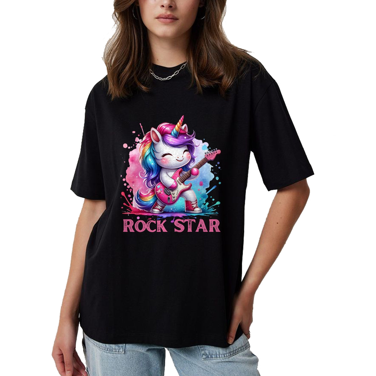 Guitar Lover Shirt, Funny Guitar UnisexT-Shirt/Hoodie/Sweatshirt HLT00 - Cute Unicorn Rock Star Guitar Rockin_ Music Singer T-Shirt