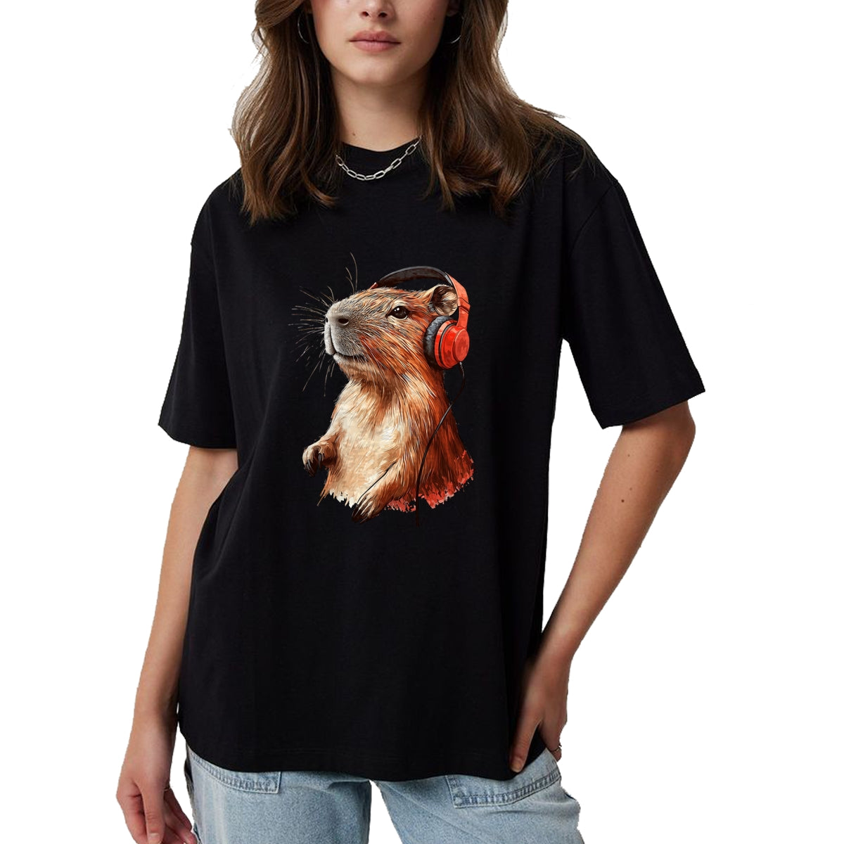 Cute Capybara Shirt, Funny Capybara Unisex T-Shirt/Hoodie/Sweatshirt HLT00 - Capybara Long Sleeve T-Shirt (3)