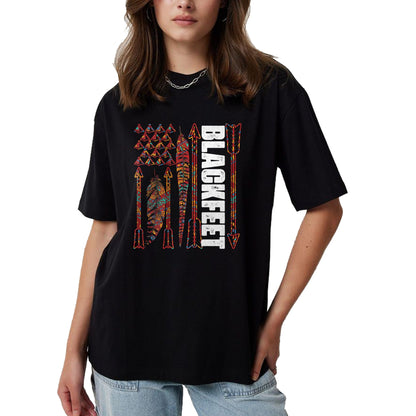 Native American T-Shirts, Vintage Native American Unisex T-Shirt/Hoodie/Sweatshirt HLT00 - Blackfeet Flag - Native Pride American Indian Tribe Premium