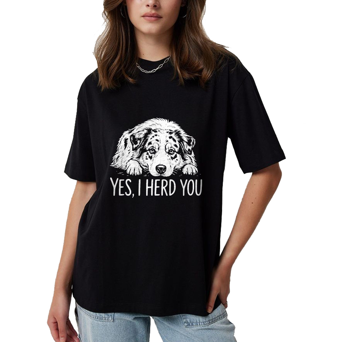 Best Farmer Life Shirt, Funny Farmer UnisexT-Shirt/Hoodie/Sweatshirt HLT00 - Yes I Heard You Line Art Australian Shepherd Dog Lovers T-Shirt