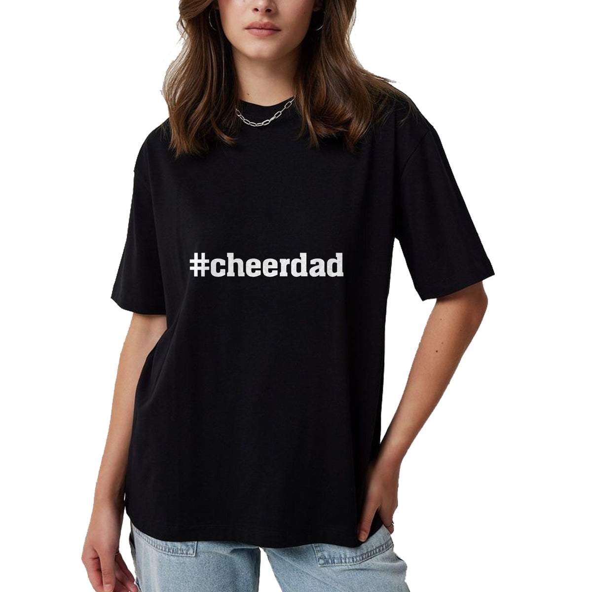 Gift for Dad Shirt, Funny Dad Unisex T-Shirt/Hoodie/Sweatshirt HLT00 – Cheerdad Hashtag Cheer Dad - Proud Father of a Cheerleader T-Shirt