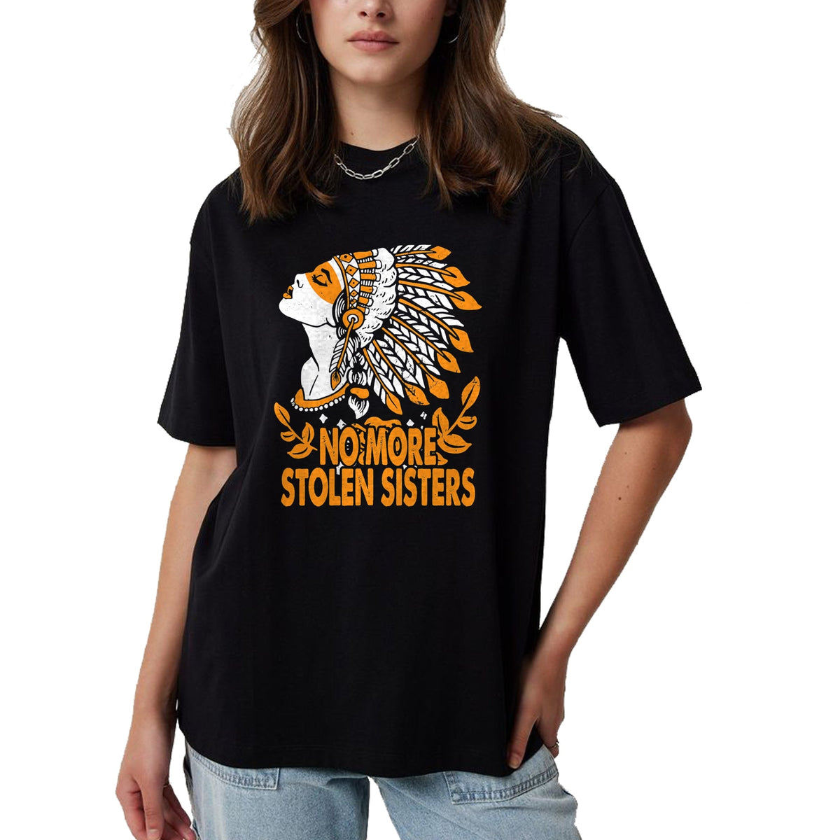 Native American T-Shirts, Vintage Native American Unisex T-Shirt/Hoodie/Sweatshirt HLT00 - Native American No More Stolen Sisters MMIW