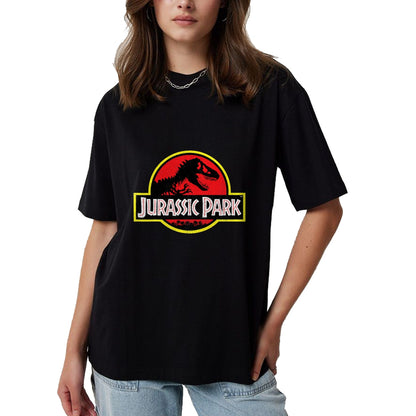 Best Dinosaur Lover Shirt, Funny Dinosaur UnisexT-Shirt/Hoodie/Sweatshirt HLT00 - Jurassic Park Vintage Distressed Logo T-Shirt - Classic Fit, Crew Neck, Short Sleeve, Black
