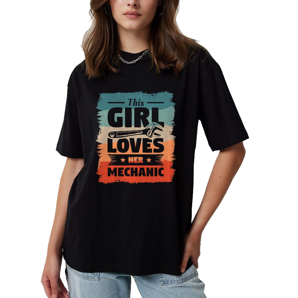 Best Mechanic Life Shirt, Funny Mechanic UnisexT-Shirt/Hoodie/Sweatshirt HLT00 - This Girl Loves Her Mechanic Girlfriend Wife Mechanics T-Shirt