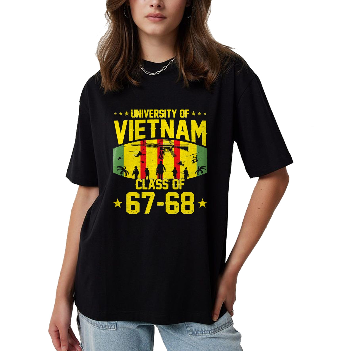 Proud Veteran Shirt, Funny Veteran UnisexT-Shirt/Hoodie/Sweatshirt HLT00 - Proud University of Vietnam War US Veteran Class of 67-68 T-Shirt