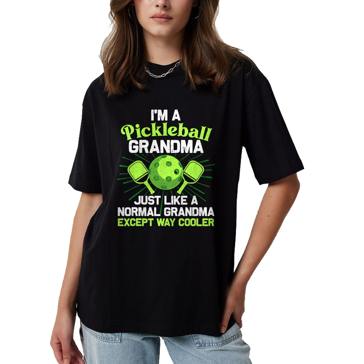 Funny Pickleball Shirt, Pickleball Lover Unisex T-Shirt/Hoodie/Sweatshirt HLT00 - Pickleball Design for Grandma Women Girls Pickle Ball Player T-Shirt