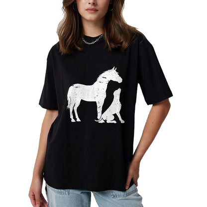 Best Horse Lover Shirt , Funny Horse UnisexT-Shirt/Hoodie/Sweatshirt HLT00 - Horse and Dog Motif for Men and Women Horse Lovers T-Shirt
